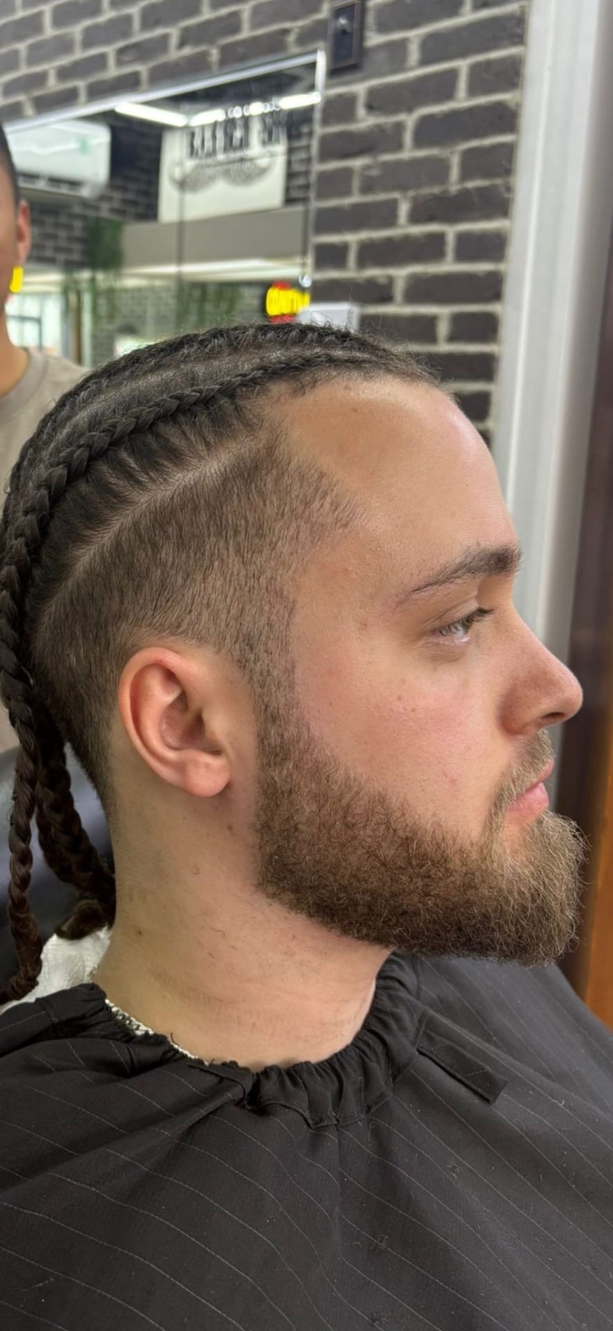 Classic side-part with skin fade — Continental Barbershop Kamloops