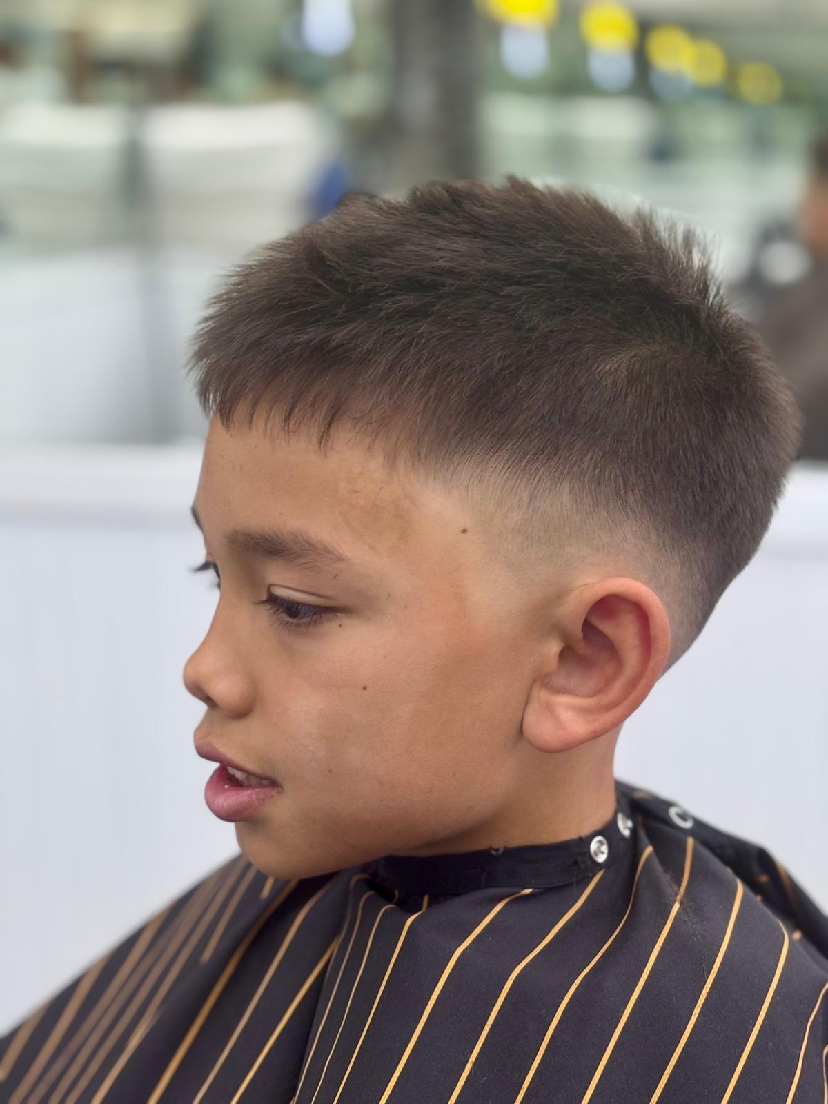 Kid's textured crop with skin fade in Kamloops