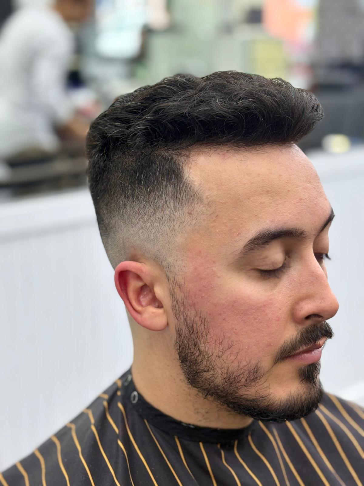 Textured crop quiff at Continental Barbershop Kamloops